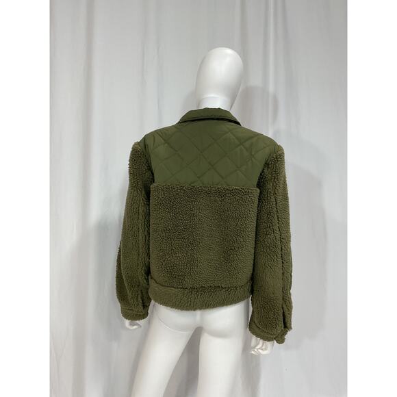 Rails 'Peyton' Green Mixed Media Jacket Size M - Picture 3 of 5